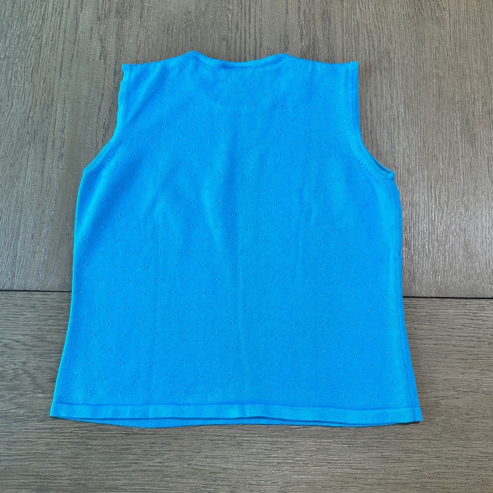 Bundle of 2 Talbots Sleeveless Sweater Embellished Size Medium - Picture 4 of 11